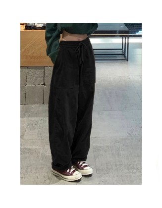 Loose straight pants high-waisted thin casual wide-leg work pants female