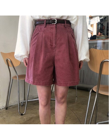 Summer new fashion temperament leisure high waist straight loose thin shorts female