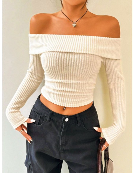 Women's Sweater New Party Sexy Hottie One Neck Women's Knit Sweater