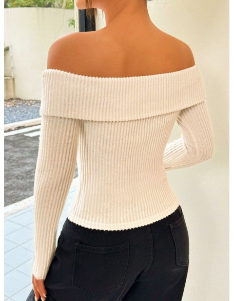 Women's Sweater New Party Sexy Hottie One Neck Women's Knit Sweater