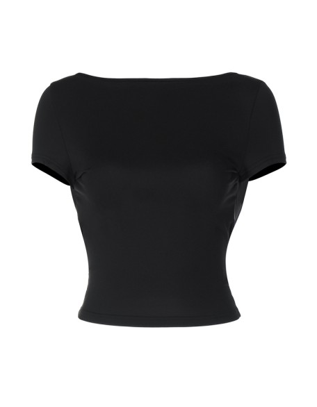 New hot Slim sexy backless short navel street style short-sleeved T-shirt female one piece of hair