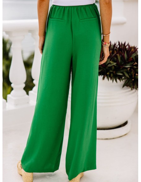 Green Wide Leg Pants