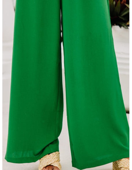 Green Wide Leg Pants