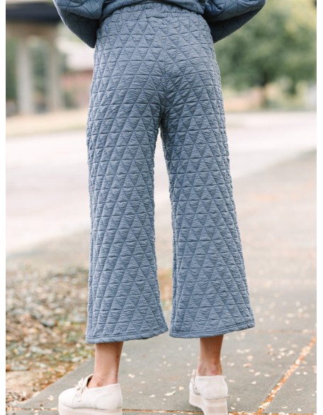 Denim Blue Quilted Pants