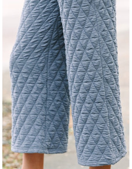 Denim Blue Quilted Pants