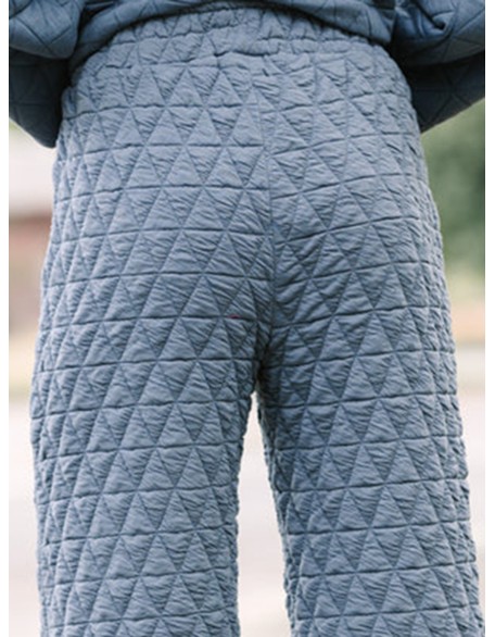 Denim Blue Quilted Pants