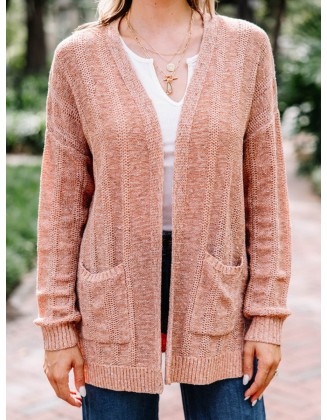 Knitted Brown Cardigan