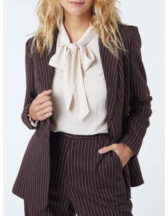 Women's Casual Pinstripe Blazer