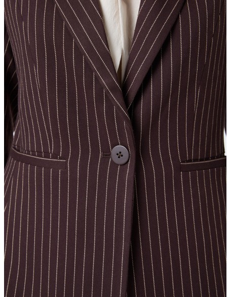 Women's Casual Pinstripe Blazer