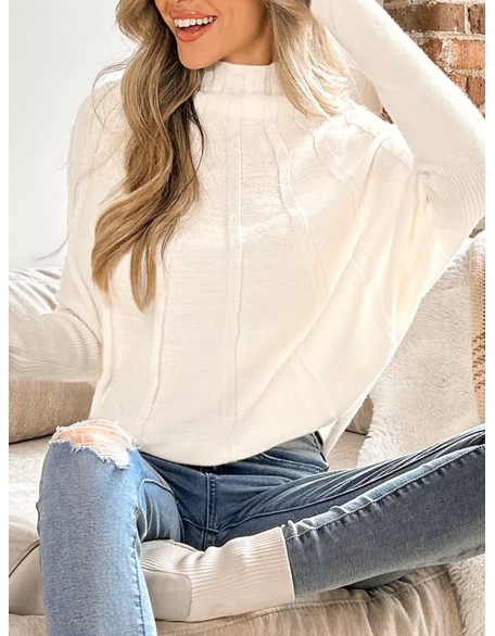 White sleeve sweater