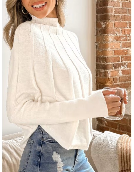 White sleeve sweater