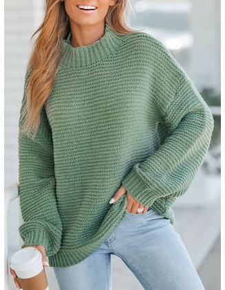 Ribbed turtleneck sweater