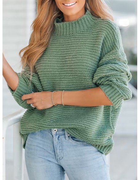 Ribbed turtleneck sweater