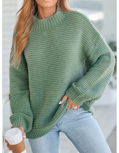 Ribbed turtleneck sweater