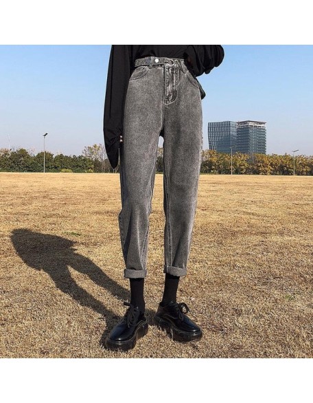 Blue Pantalones Jeans De Mujer Cintura Alta High Waist Jeans