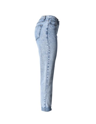 Long Jeans High Waist Jeans Vintage Loose Straight Denim Jeans