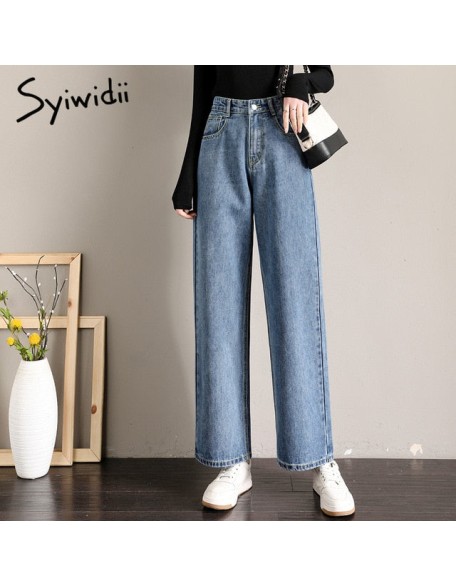 Loose Straight  jeans woman high waist denim pants