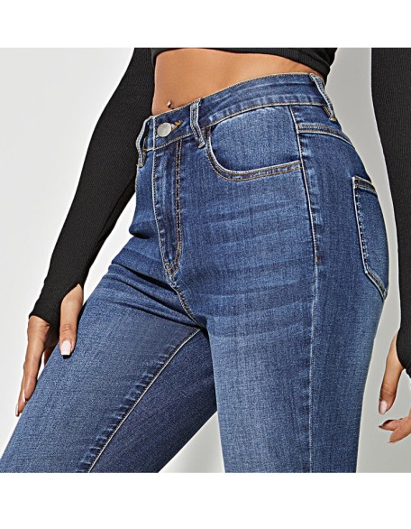 Skinny Jeans Women Stretchy High Waist Classic Denim Pant Slim Jean Fashion