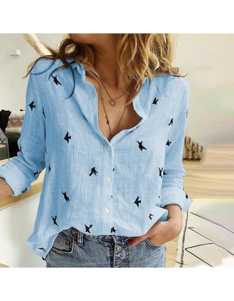Long Sleeve Tops Casual Office Ladies Shirt