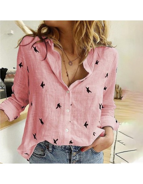 Long Sleeve Tops Casual Office Ladies Shirt