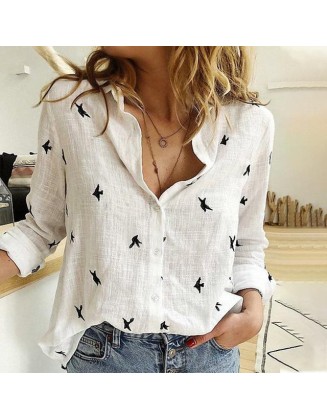 Long Sleeve Tops Casual Office Ladies Shirt