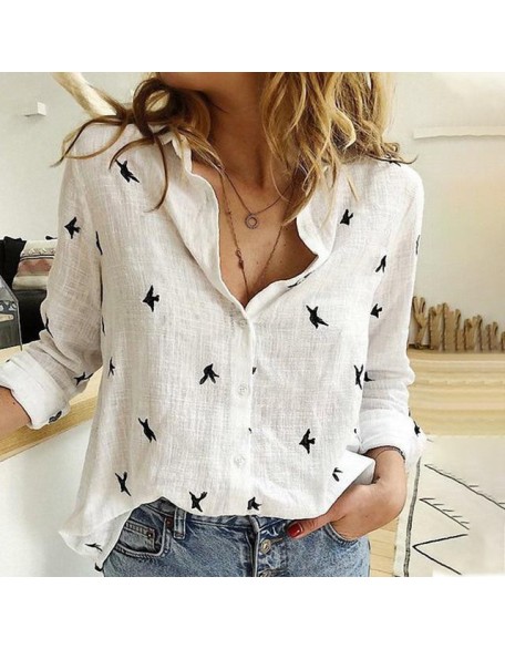 Long Sleeve Tops Casual Office Ladies Shirt