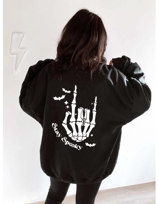 Stay Spooky Skeleton Hand Halloween Sweatshirt