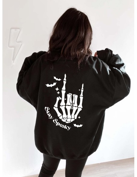 Stay Spooky Skeleton Hand Halloween Sweatshirt