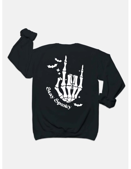 Stay Spooky Skeleton Hand Halloween Sweatshirt