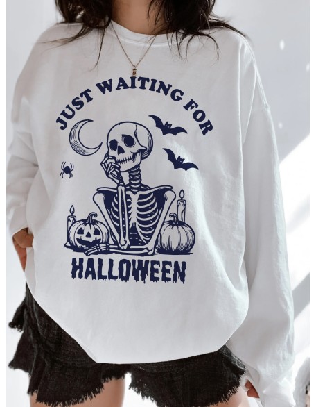 Just Waiting For Halloween Sweatshirt