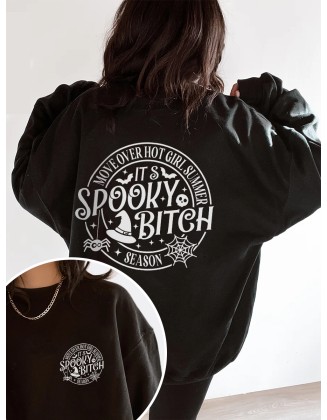 Move Over Hot Girl Summer It's Spooky Bitch Season Sweatshirt