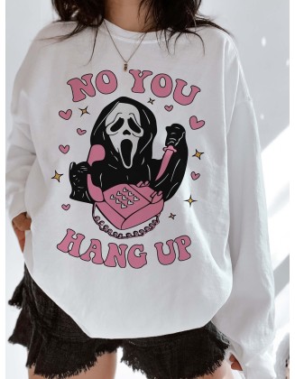 Halloween Ghostface Crew-White
