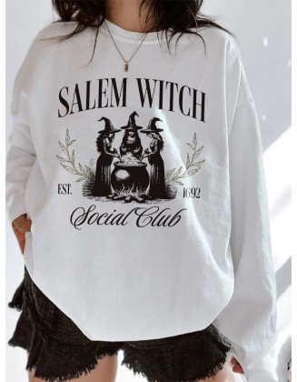 Salem Witch Social Club Halloween Cocktail  Sweatshirt