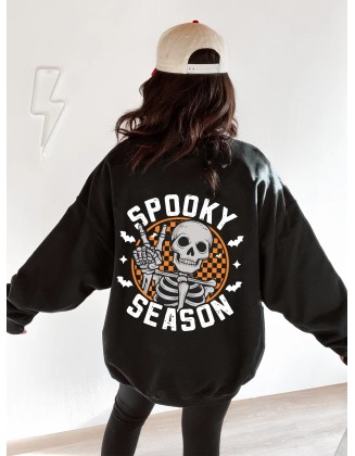Spooky Season Skeleton Halloween Sweatshirt