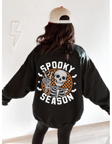 Spooky Season Skeleton Halloween Sweatshirt