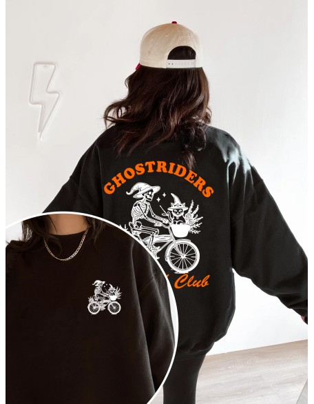 Ghost Riders Cat Riding Sweatshirt