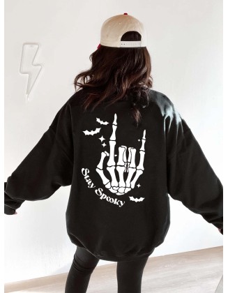 Stay Spooky Skeleton Hand Halloween Sweatshirt