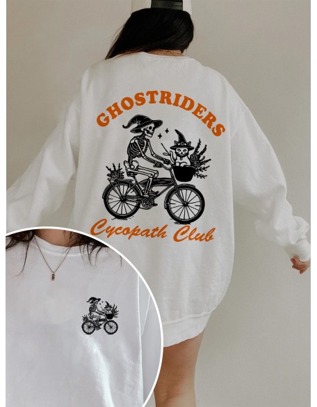 Ghost Riders Cat Riding Sweatshirt
