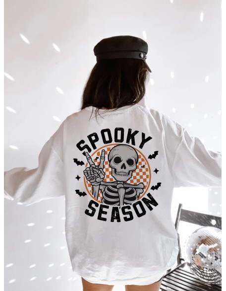 Spooky Season Skeleton Halloween Sweatshirt