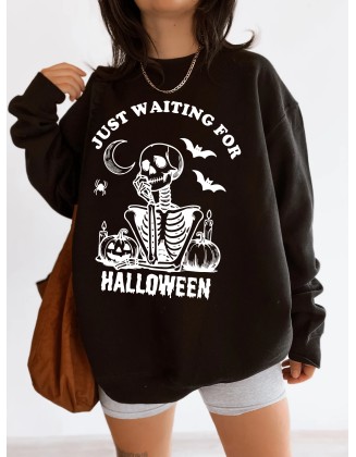 Just Waiting For Halloween Sweatshirt