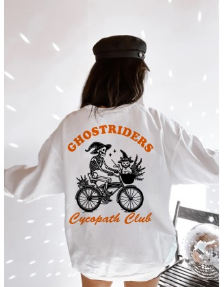 Ghost Riders Cat Riding Sweatshirt