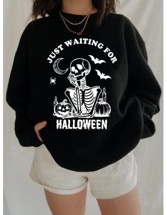Just Waiting For Halloween Sweatshirt