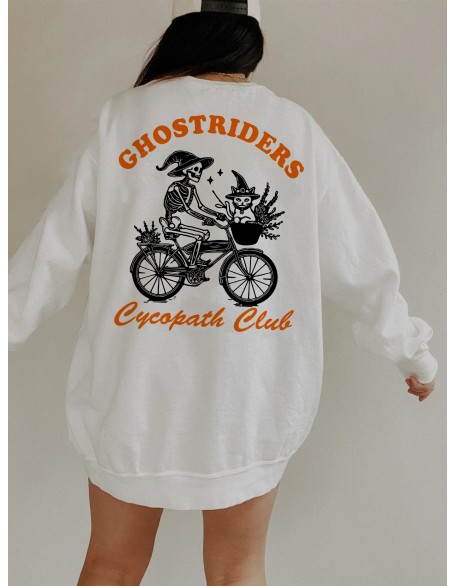 Ghost Riders Cat Riding Sweatshirt