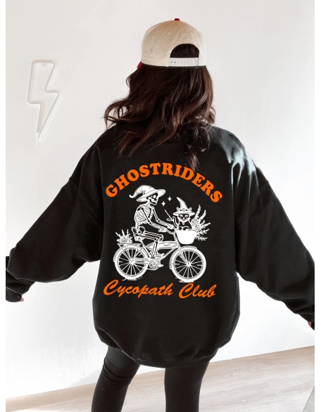 Ghost Riders Cat Riding Sweatshirt