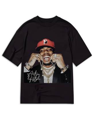 Street Life Men's Portrait Printed Short Sleeve T-Shirt, Suitable For Daily Wear In Spring And Summer, School