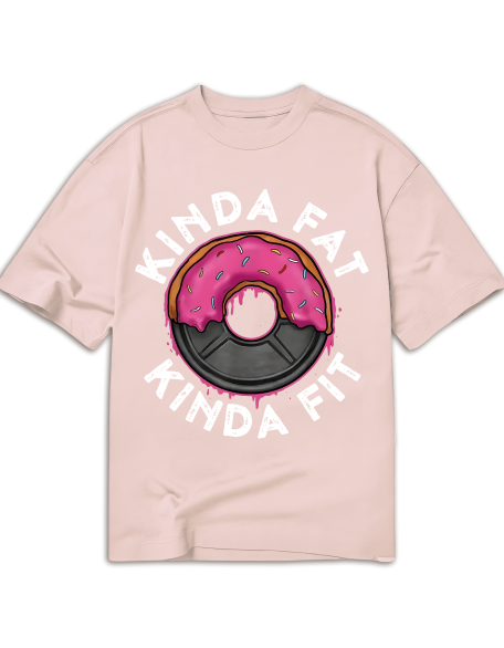 Gym Workout Kinda Fat Kinda Fit Funny Doughnut Gift T-Shirt - MADE IN USA Regular-Fit, Family Clothing