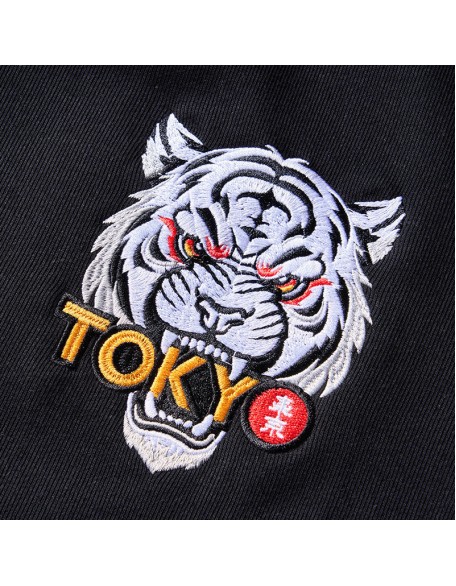 A Cat That Hates Work Embroidery Varsity Jacket