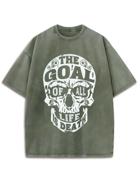 Fighting Skull Washed T-Shirt
