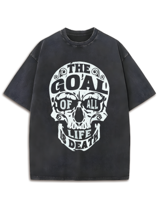 Fighting Skull Washed T-Shirt