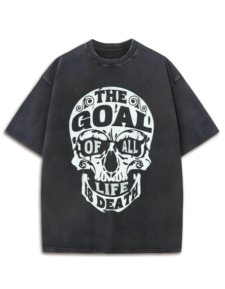 Fighting Skull Washed T-Shirt